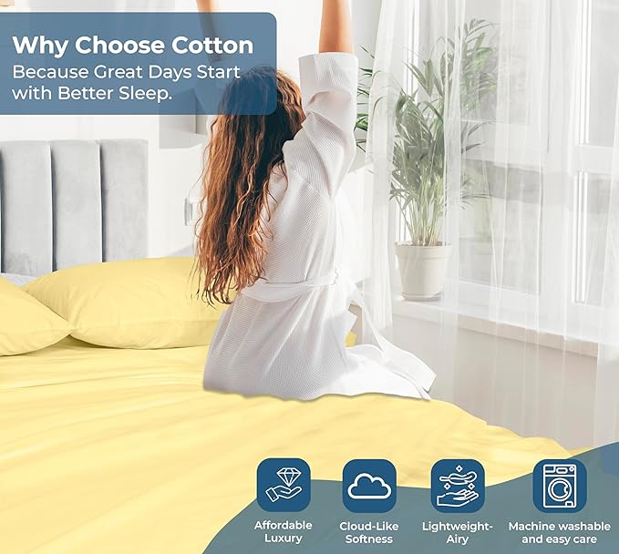 Royale Linens 100% Organic Cotton Queen Flat Sheet Only - Image 7
