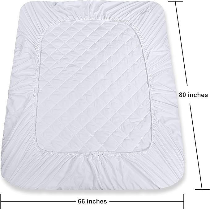 Utopia Bedding Quilted Fitted Mattress Pad, Super Queen Size, Elastic Fitted - Image 4