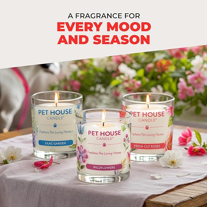One Fur All Pet Candle 9 OZ Plant-Based Air Freshening Candle, Clean Burning - Image 5