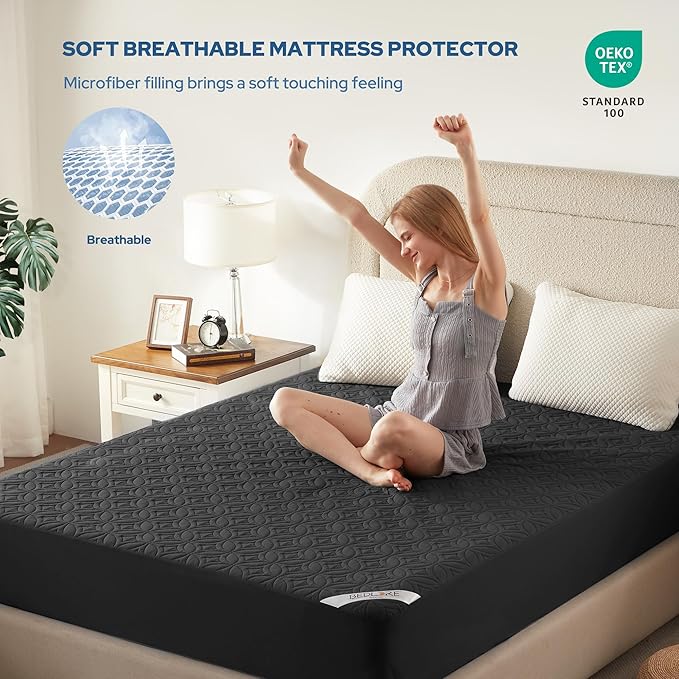 BEDLORE Waterproof Mattress Protector, Full Size Mattress Pad - Image 3