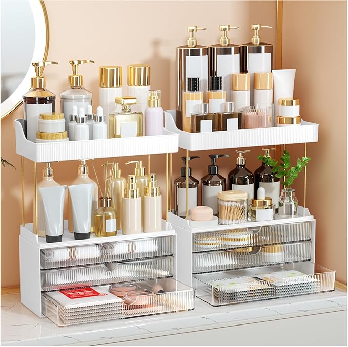 StorBin 2 Sets Makeup Organizer – 5 Tier Bathroom Organizers and Storage by Unknown