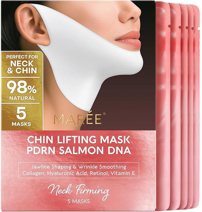 MAREE V Line Lifting Mask with PDRN Salmon DNA – Deep Collagen Face Mask by MAREE