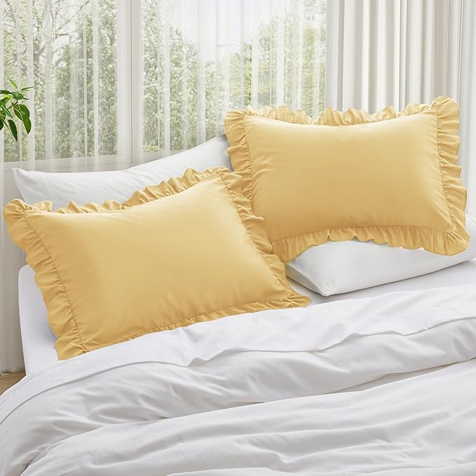 KKJIAF Ruffle Body Pillow Cases Set of 1, Ruffled Pillow Covers - Image 2
