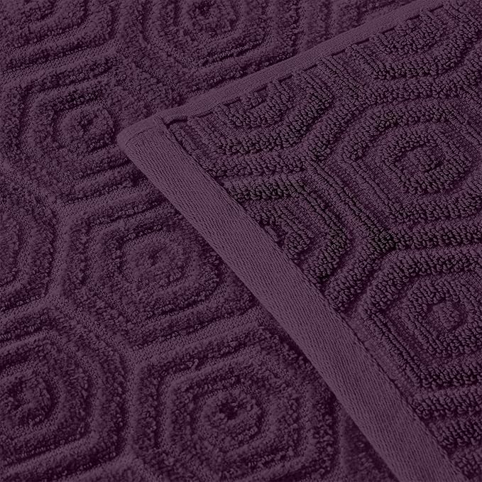 Superior Honeycomb 100% Cotton 500 GSM 12 Piece Bath Towel Set, 6 Washcloths - Image 4