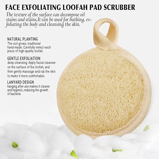 Face Exfoliating Loofah Pad Scrubber, Manual Facial Cleansing and Makeup - Image 4