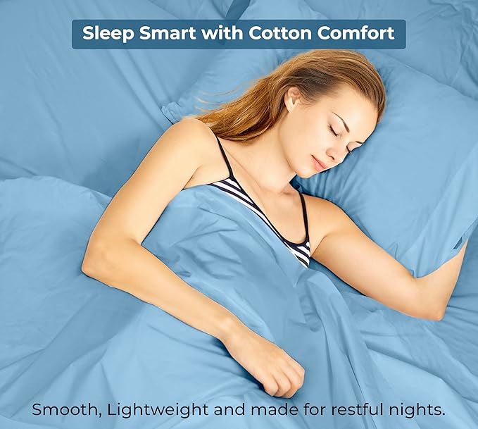 Royale Linens 100% Organic Cotton King Flat Sheet Only - Image 9
