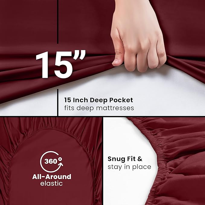 Utopia Bedding Queen Fitted Sheet - Image 3