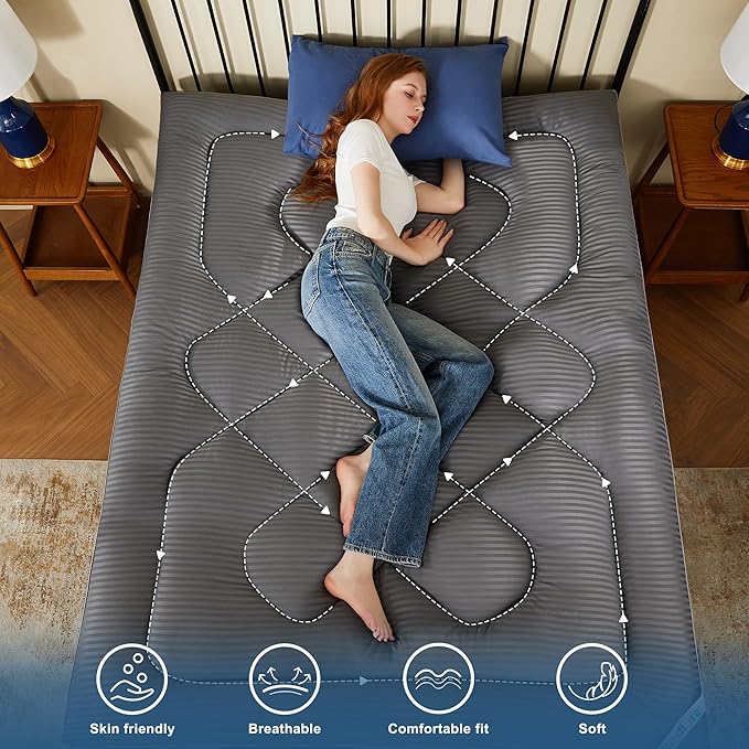 BEDLORE Twin XL Mattress Topper, Thick Pillow Top Pad - Image 6