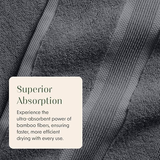 Springtree Home Luxury Viscose from Bamboo Bath Towel Set 6 Piece Set | 35% - Image 6