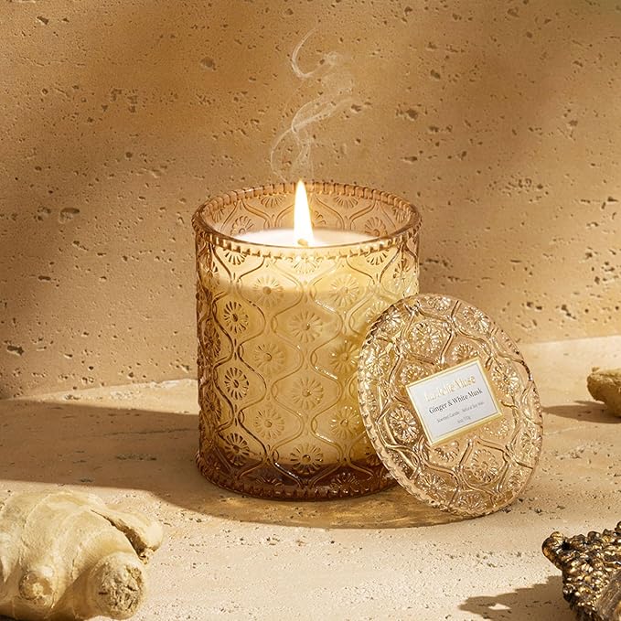 LA JOLIE MUSE Ginger & White Musk Candles | Ginger, Lemongrass & Musk | 6 oz - Image 3