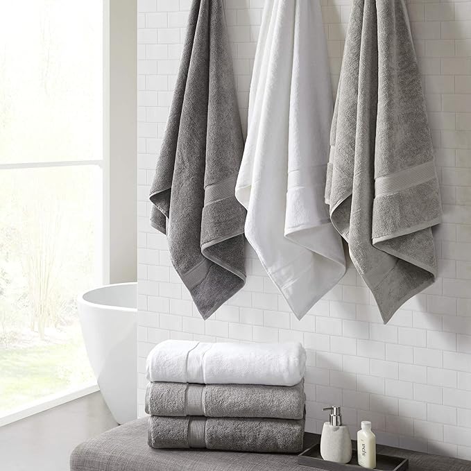 Madison Park 800GSM Bath Sheet Towel Oversized 34" x 68" 2 Pack 100% Cotton - Image 4