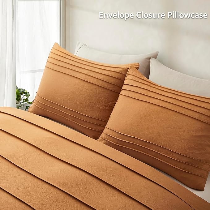 Oli Anderson Pumpkin Brown Duvet Cover King Size - Image 6