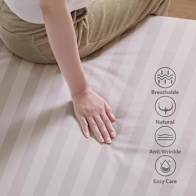100% Egyptian Cotton Fitted Sheet CK Size, 600 Thread Count, Single Fitted - Image 2