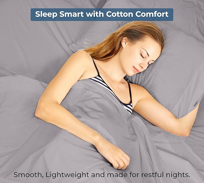 Royale Linens 100% Organic Cotton Twin XL Flat Sheet Only - Image 9