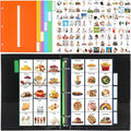 Communication Book Bulk 162 Laminate Icon Picture Cards with 5 Multicolor Dividers 1 Sentence Strip for Autism Vocabulary Language Speech Articulation Learning Supplies(Real)