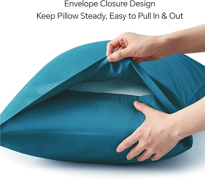 BEDELITE Pillow Cases Queen Size Set of 2, Rayon Derived from Bamboo, Cooling - Image 6