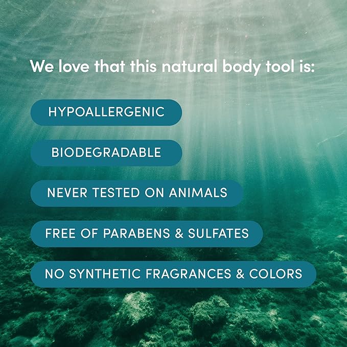 LATHER - Natural Sea Wool Sponge, 4-5" - Organic Exfoliating Body Scrubber - - Image 6