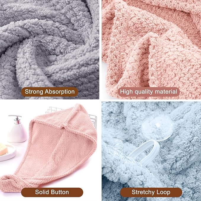 Microfiber Hair Towel for Women: Ideal Christmas Stocking Stuffer for Women - Image 4