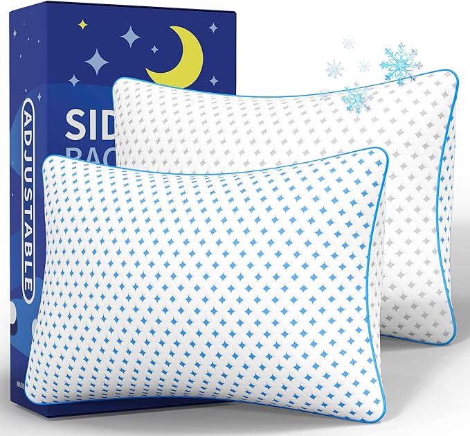 King Size Pillows Set of 2 for Sleeping, Cooling Adjustable Memory Foam Pillows by Unknown