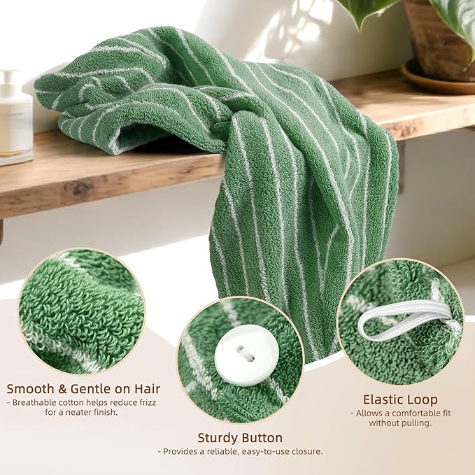 Jacquotha Cotton Hair Towel Wrap - Image 2
