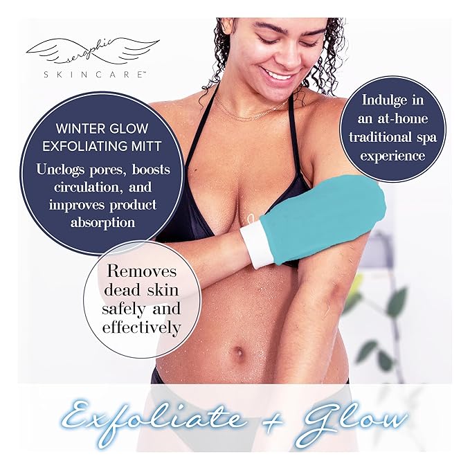 Seraphic Skincare Winter Glow Premium Exfoliating Mitt - Image 2