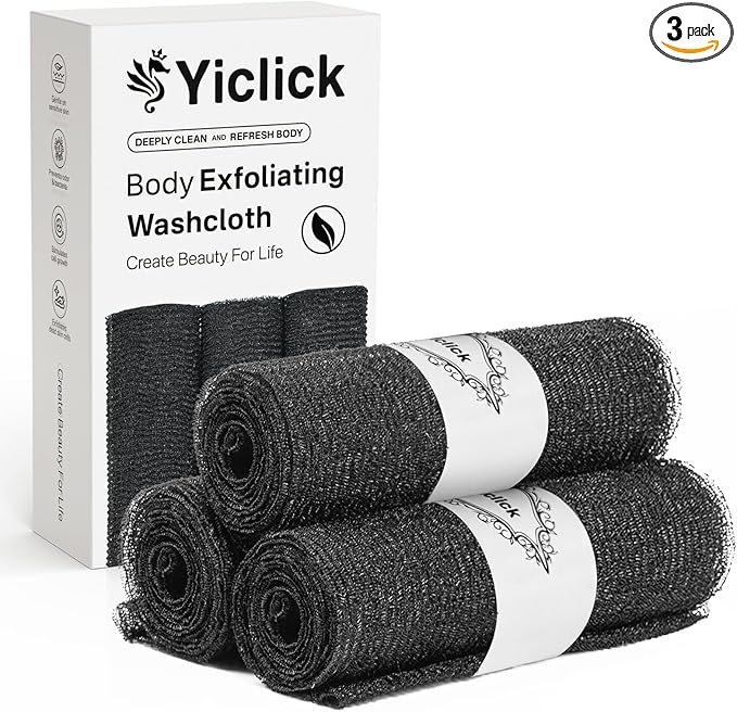 Yiclick Exfoliating Washcloth Towel, Japanese Exfoliating Bath Wash Cloth by YiclickCreateBeautyforLife
