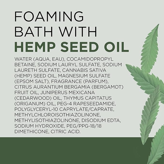 Dr Teal's Foaming Bath with Pure Epsom Salt, Cannabis Sativa Hemp Seed Oil - Image 7