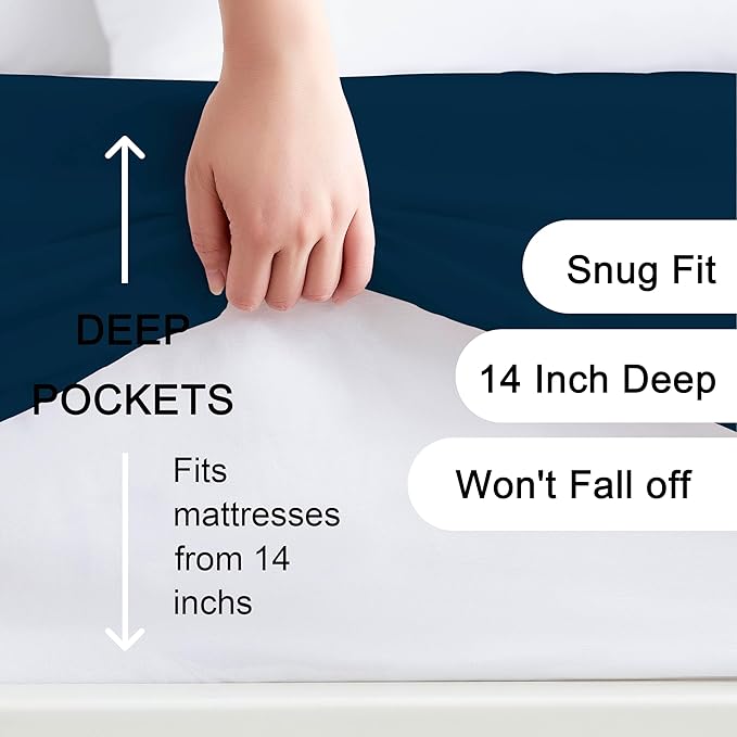 Hotella 100% Microfiber 39"x80" Twin XL Fitted Sheet Only, Hotel Quality Stay - Image 2
