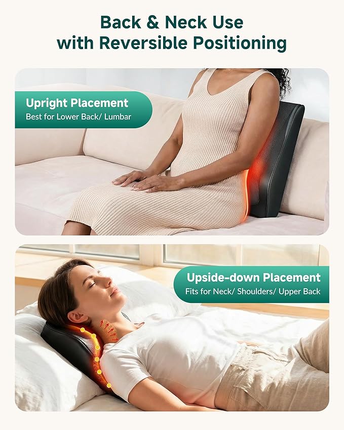 Snailax Shiatsu Back Massager for Back Pain Deep Tissue, Lower Back Neck - Image 3