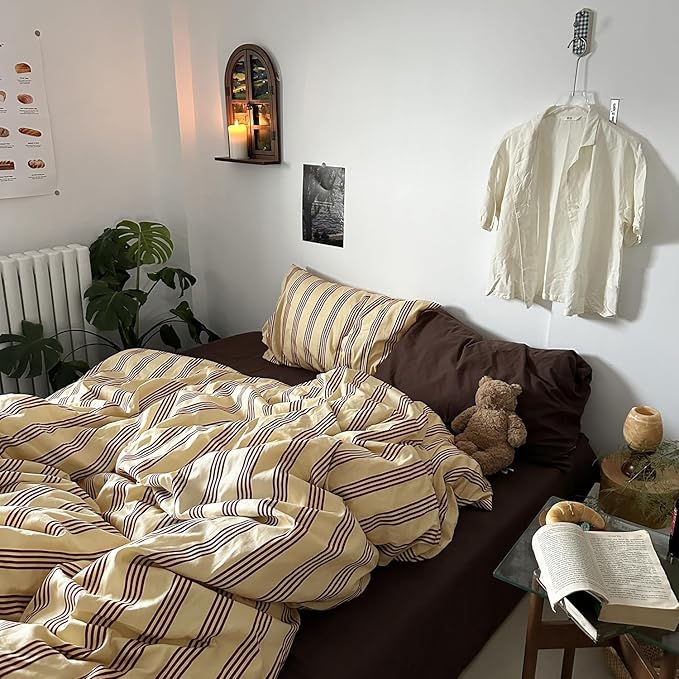 mixinni Retro Striped Duvet Cover Set - Image 3