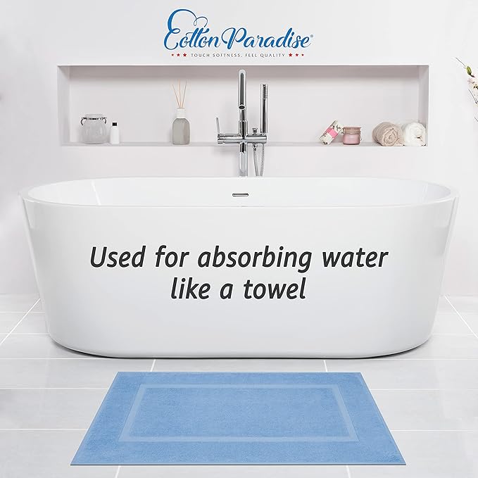 Cotton Paradise 100% Cotton Bath Mats - Image 2