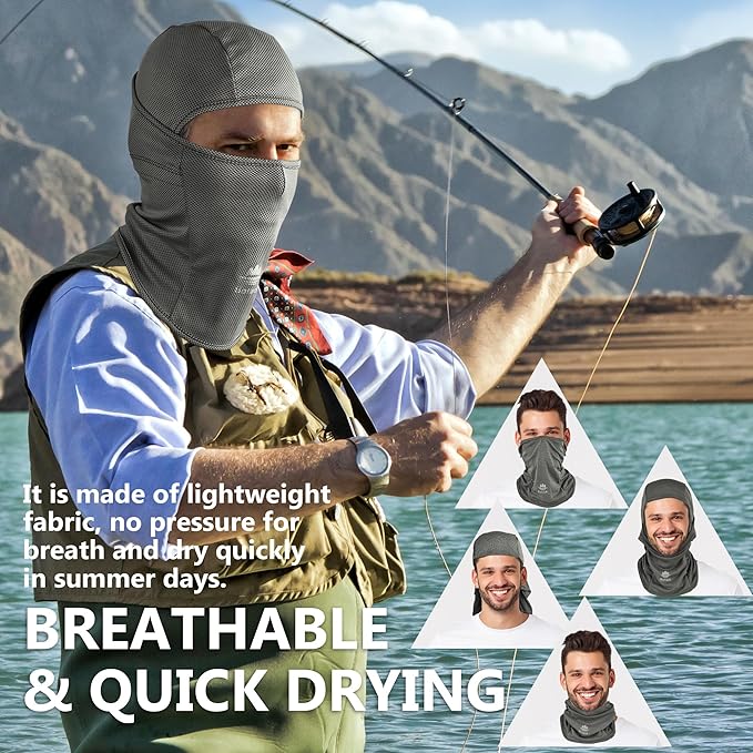 Balaclava Face Mask Sun UV Protection Breathable Full Head Mask - Image 4