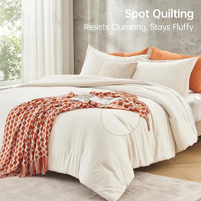 MUXHOMO Oversized King Comforter Sets, All Season Ultra Soft Down Alternative - Image 5