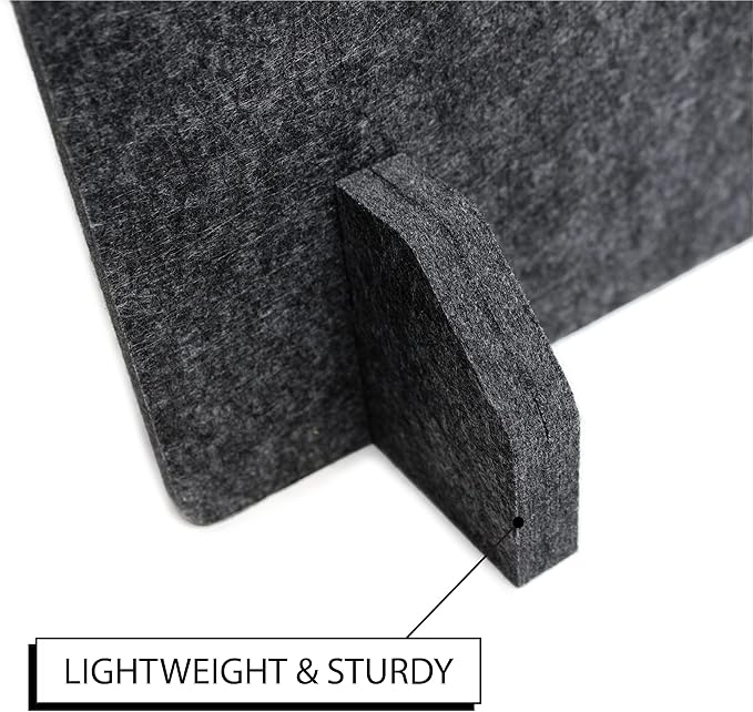 Planche Acoustic Freestanding Desk Divider - Noise Reducing Desk Privacy Panel - Library & Office Furniture Partition - Workstations Shield Barrier - Instant Wall Desk 20" H x 24" W (4 Pack, Shadow)