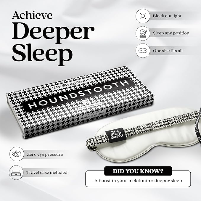 TheSleepGuard Pure Silk Sleep Mask Light Blocking Travel Essentials. Eye Masks - Image 3
