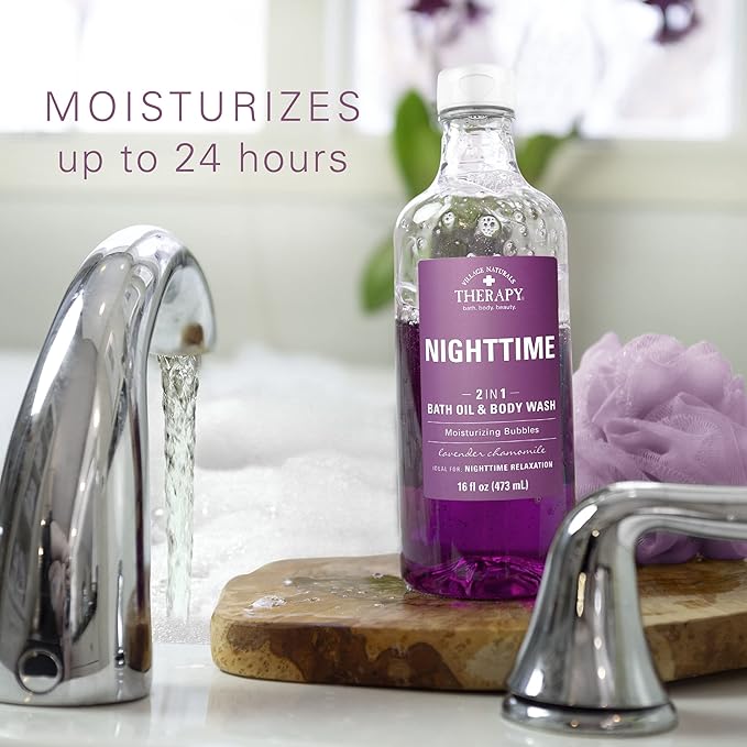 Village Naturals Therapy, Foaming Bath Oil and Body Wash, Nighttime Relief - Image 5