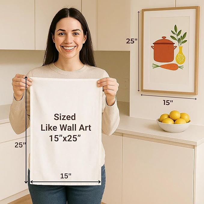 Flour Sack Towels | Tea Towel for Crafts| Cotton Blank Towel for Embroidery| - Image 2