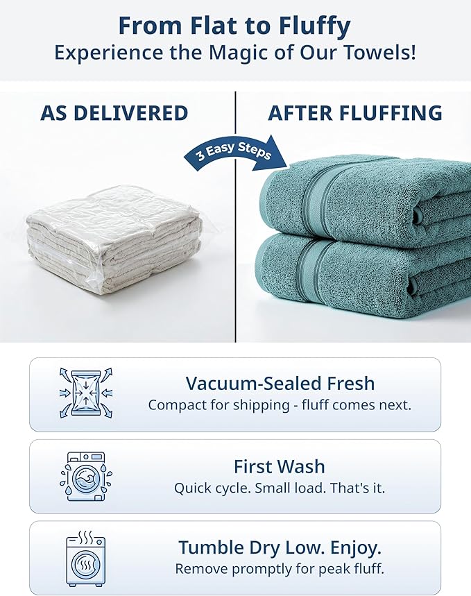 LANE LINEN 100% Pure Cotton Bath Sheets - Image 3