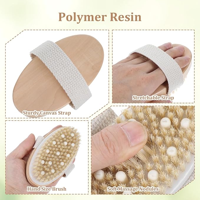 10 Pcs Dry Brushes for Body Dry Brushing Body Brush Exfoliating Brush - Image 3