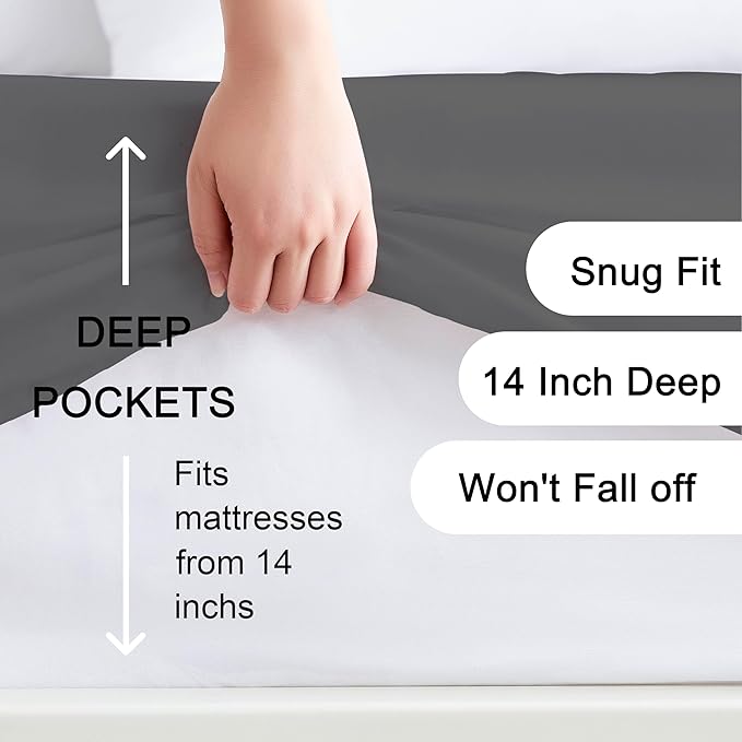 Hotella 100% Microfiber Ultra Soft 39"x80" Twin XL Fitted Sheet Only, Hotel - Image 2