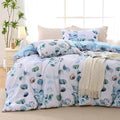 MUXHOMO Duvet Cover Full Size, Reversible Floral Blue Duvet Cover Set by MUXHOMO