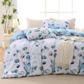 MUXHOMO Duvet Cover King Size, Reversible Floral Blue Duvet Cover Set by MUXHOMO
