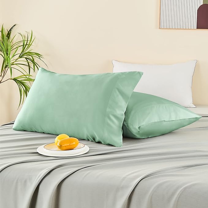 BEDELITE Standard Pillow Cases Set of 2, Rayon Derived from Bamboo, Cooling - Image 7