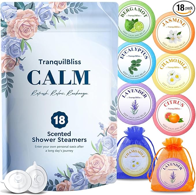 TranquilBliss Shower Steamers, Self Care Relaxation Shower Tablets by Unknown