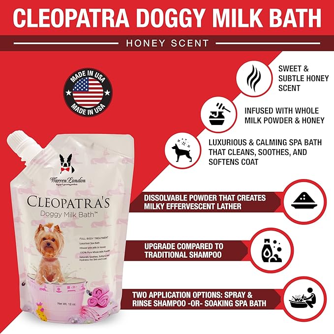 Warren London Cleopatra's Doggy Milk Bath | Luxurious Dog Shampoo and - Image 5