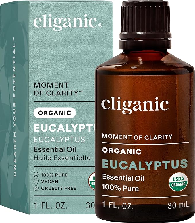 Cliganic Organic Eucalyptus Essential Oil, 100% Pure | Natural Aromatherapy Oil by Cliganic
