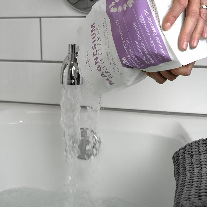 Village Naturals Therapy Calm Magnesium Bath Flakes, Lavender Vanilla Scent - Image 5