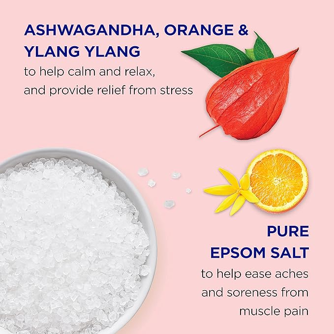 Dr Teal's Foaming Bath with Pure Epsom Salt, Ashwagandha, 34 fl oz - Image 2