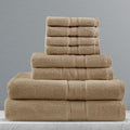 Madison Park 800GSM Bathroom Towel Set of 8 100% Cotton Bath Towel Set by MADISONPARK