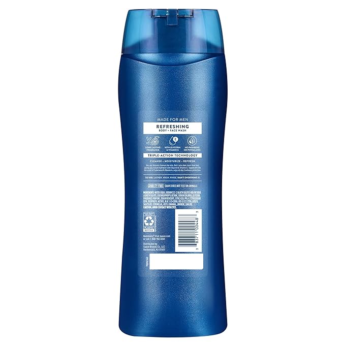 Suave Men Moisturizing Body & Face Wash, - Image 6